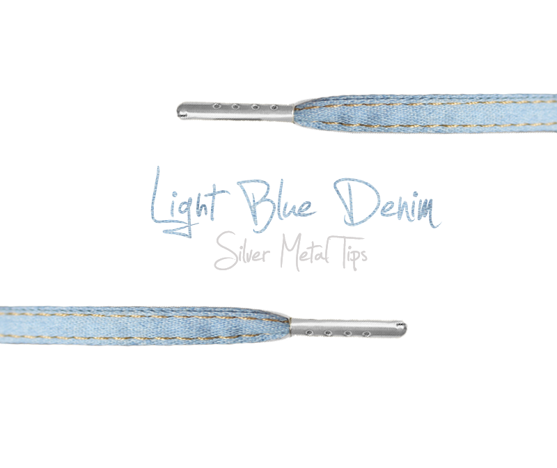 Denim shoe laces sale