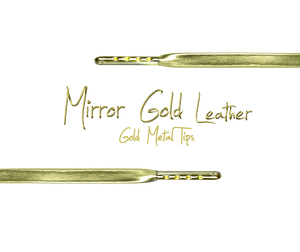 Mirror Gold Leather - Gold Tip Shoe Laces